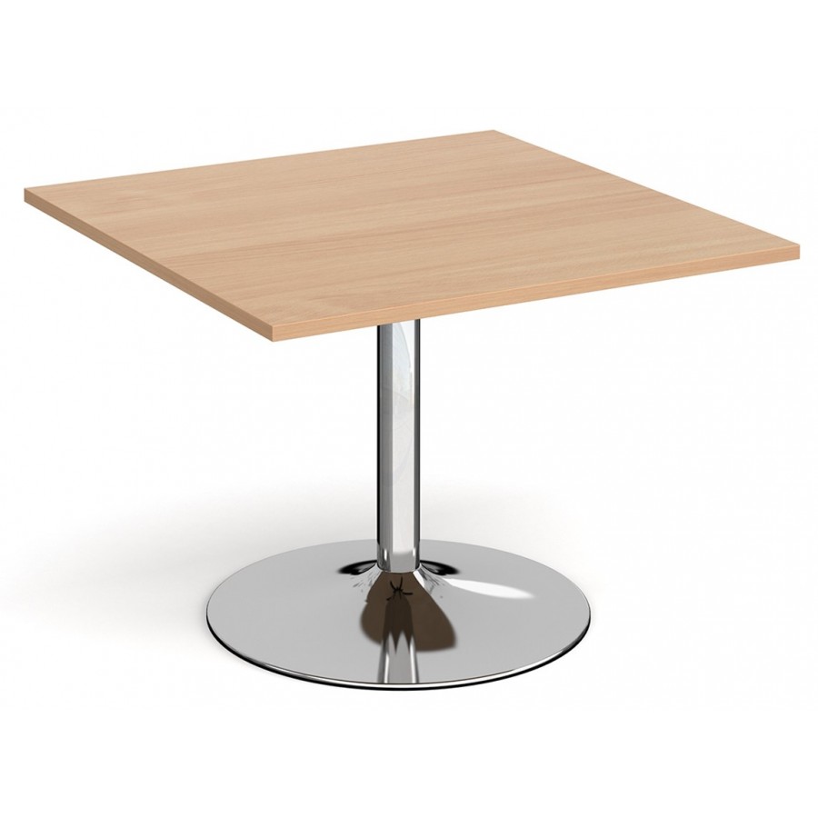 1000mm Square Meeting Table - Trumpet Base 